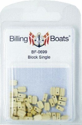 Billede af Billing Boats Fittings - Blokke - Enkelt - 7 Mm - 50 Stk