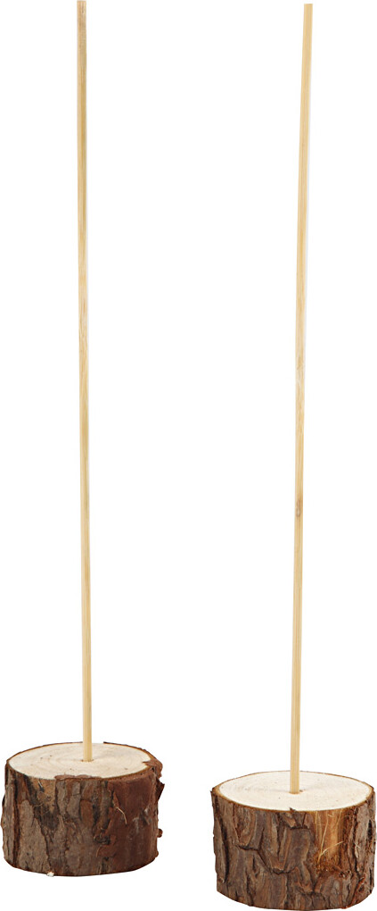 Træfødder Med Tilhørende Pinde - H 3 Cm - ø 5 Cm - 2 Sæt billede