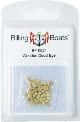 Billede af Billing Boats Fittings - Jomfru / Deadeye - 3 Mm - 50 Stk