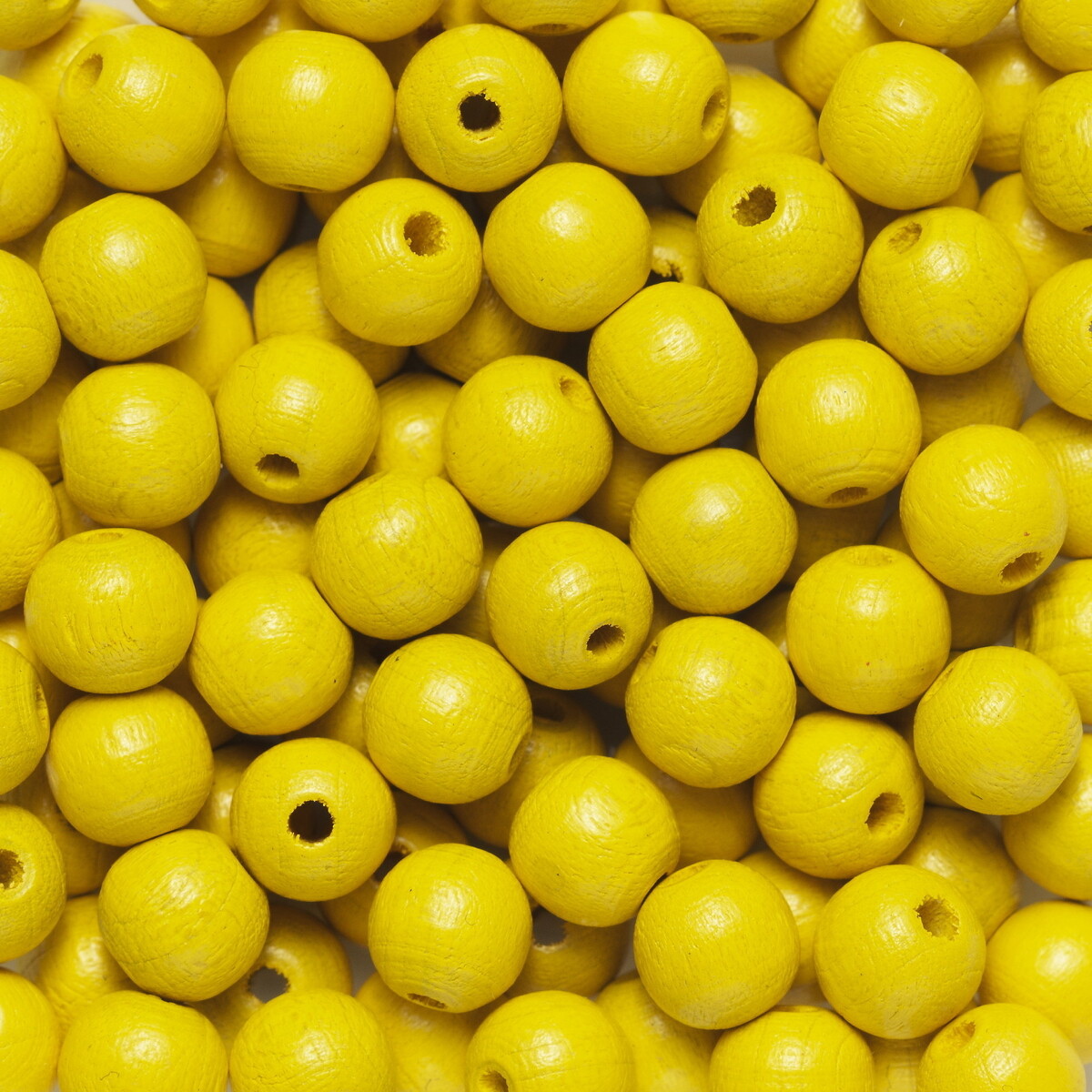 Træperler - 8 Mm - Gul - 1000 Stk