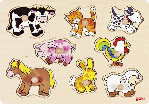 Goki Bubble Puzzle Animals Wood