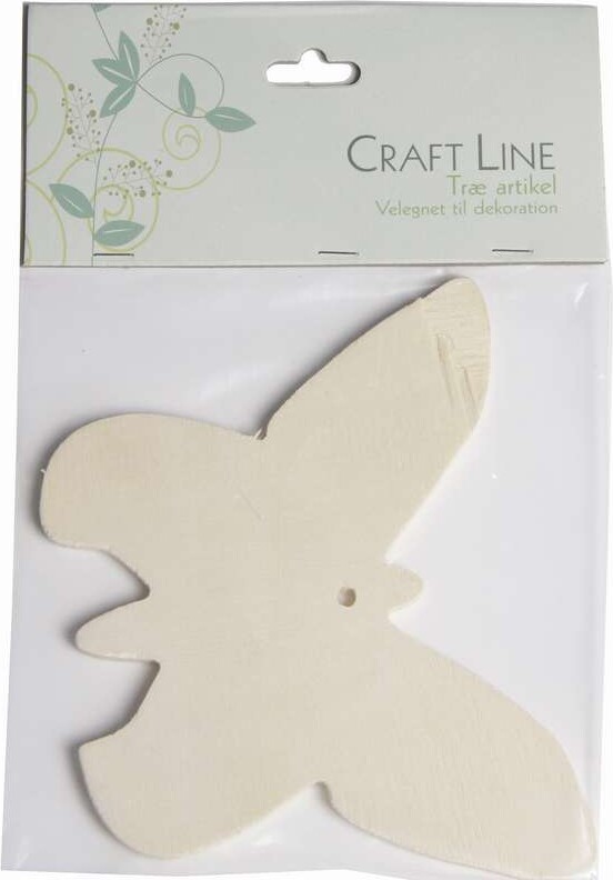 Træsommerfugl T/snor 9x12x0,5 Cm - Craft Line
