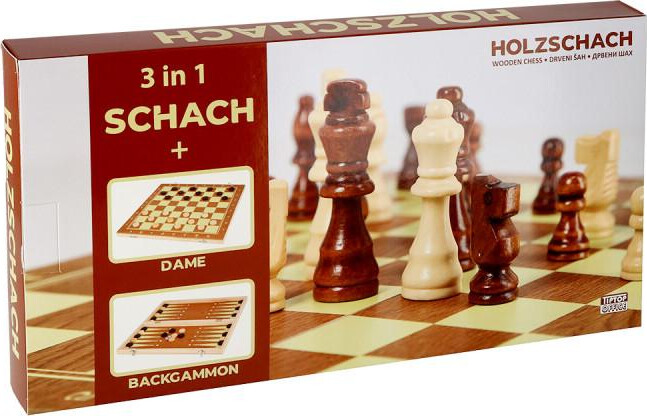 Træspil - Skak - Mølle Og Dam Og Backgammon