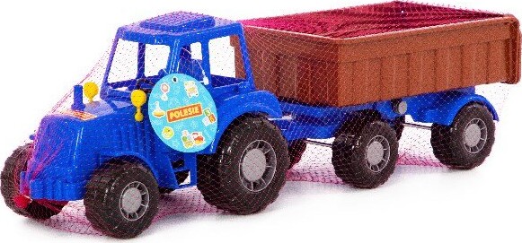 Billede af Legetøjs Traktor Med Vogn - 58 Cm - Polesie