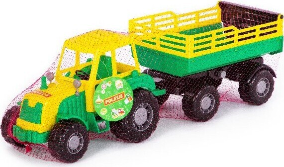 Traktor M/hænger 57x17x18cm I Net Ass. - 35356