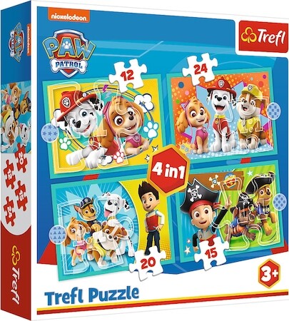 Trefl Paw Patrol Puslespil 4-i-1 - Happy Family