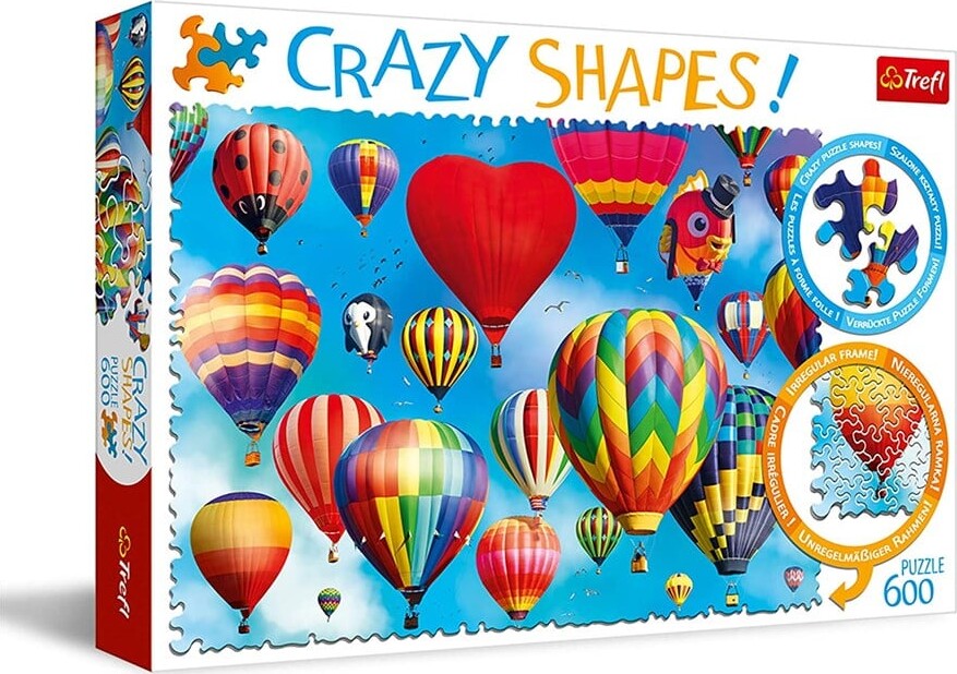 Trefl - Crazy Shapes Puslespil - 600 Brikker - Luftballoner