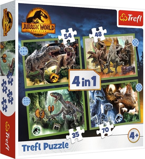 Trefl - Threatening Dinosaurs 4-i-1