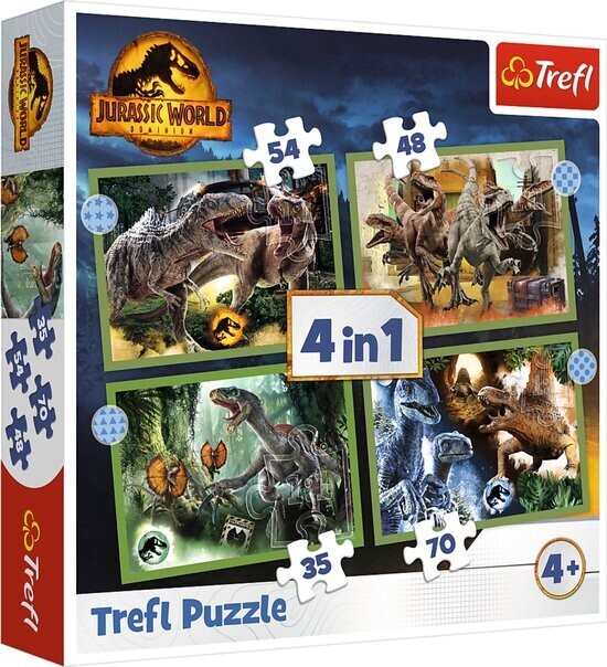 Trefl - Threatening Dinosaurs 4-i-1