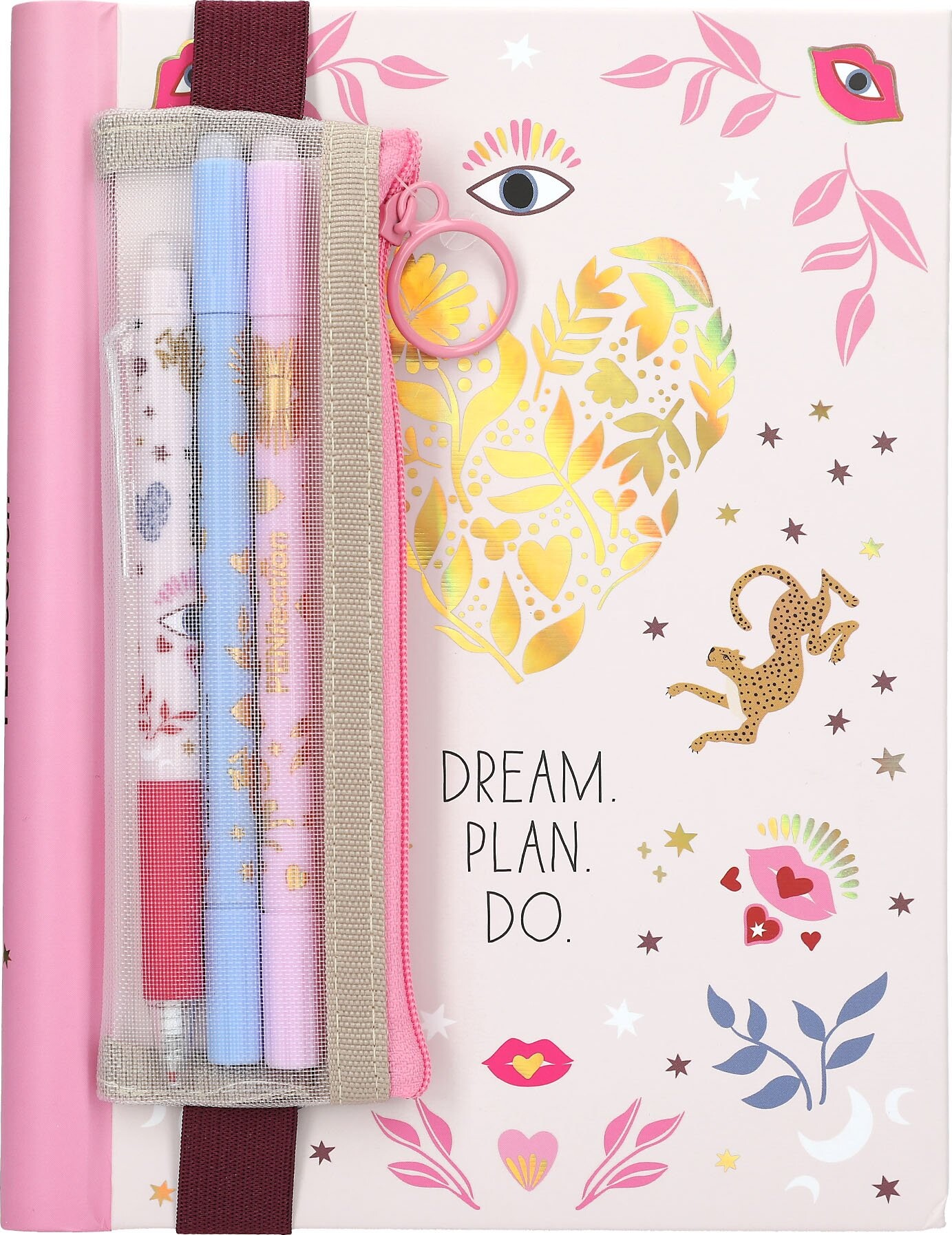 Penfection - Notesbog Til Børn - Inkl. Kuglepenne - Metallic Gold