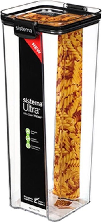 Sistema - Ultra Tritan Square Opbevaringsboks - 1,9 L - Sort