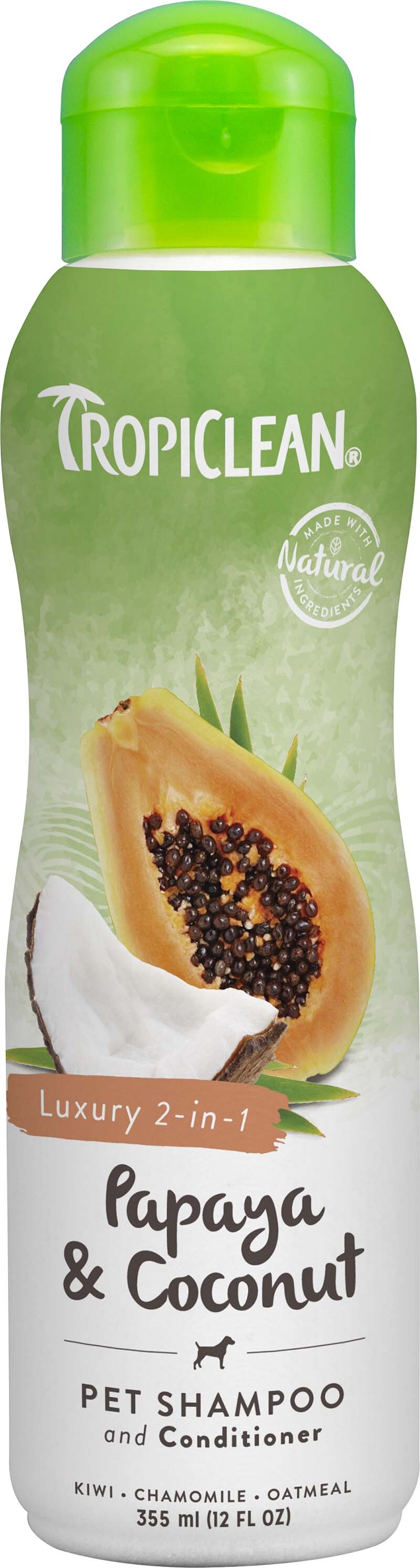 Tropiclean - Hundeshampoo - Papaya & Coconut 355 Ml
