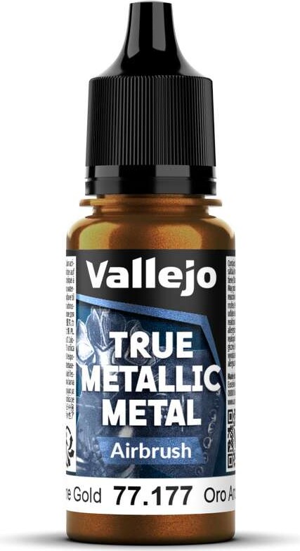 Vallejo 77.177 - True Metallic Metal Airbrush - Arcane Gold 18 Ml
