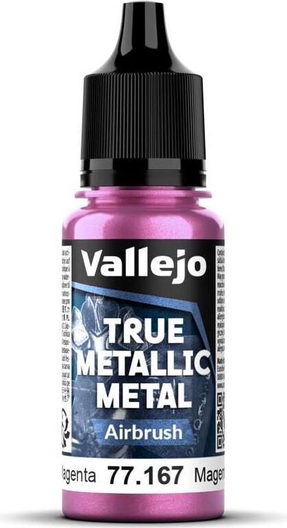 Vallejo 77.167 - True Metallic Metal Airbrush - Crimson Magenta 18 Ml