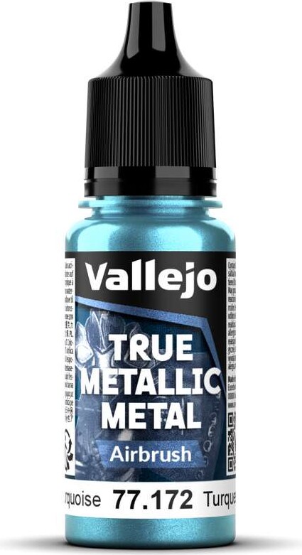 Vallejo 77.172 - True Metallic Metal Airbrush - Hydra Turquoise 18 Ml