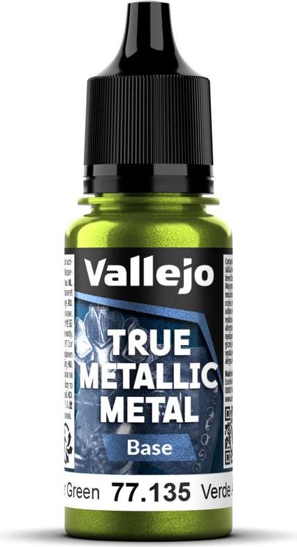 Vallejo 77.135 - True Metallic Metal Base - Amber Green 18 Ml