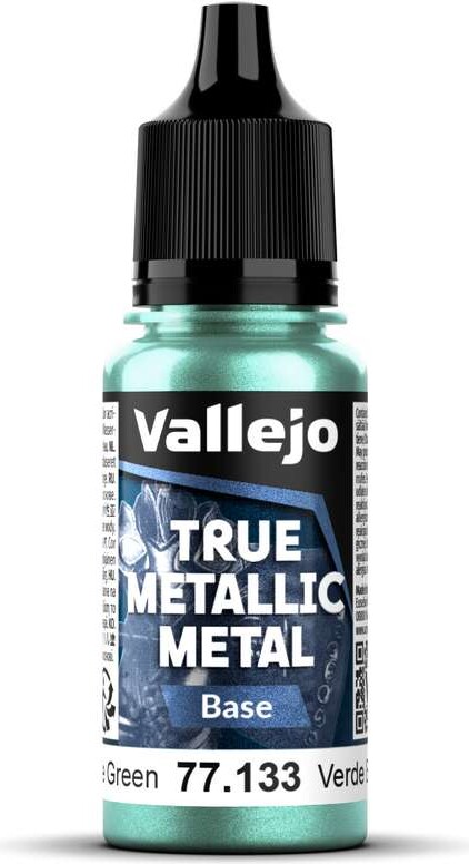 Vallejo Maling - True Metallic Metal: Base - Beetle Green - 18ml