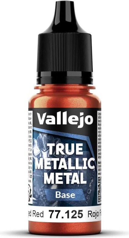 Vallejo Maling - True Metallic Metal: Base - Forged Red - 18ml