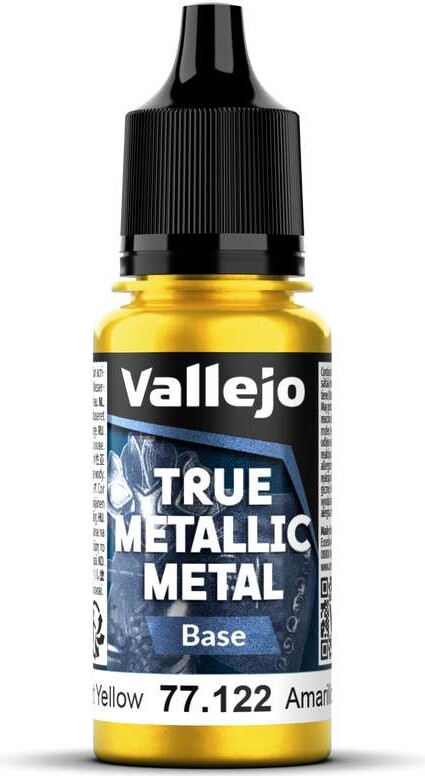 Vallejo 77.122 - True Metallic Metal Base - Radiant Yellow 18 Ml
