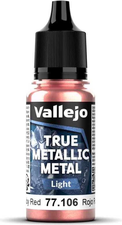 Vallejo 77.106 - True Metallic Metal Light - Ruby Red 18 Ml