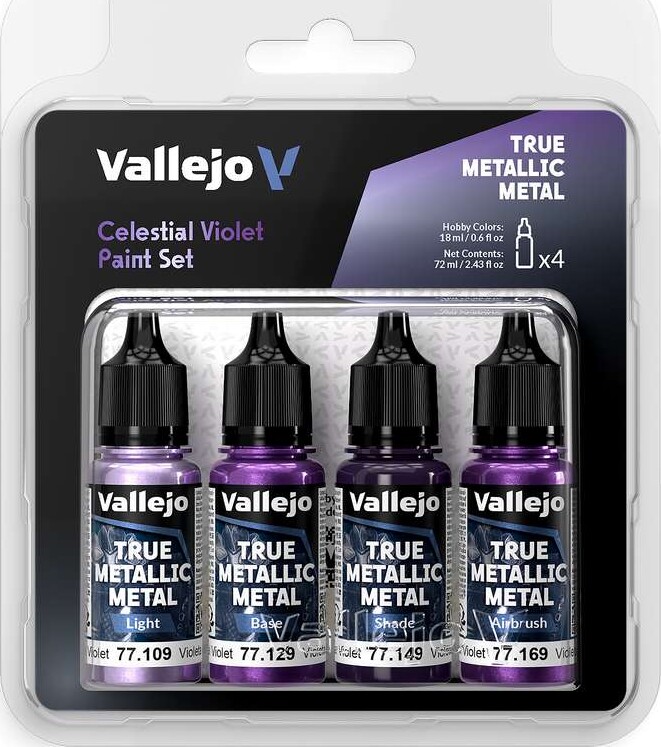 Vallejo 77.262 - True Metallic Metal - Celestial Violet Paint 4x18 Ml