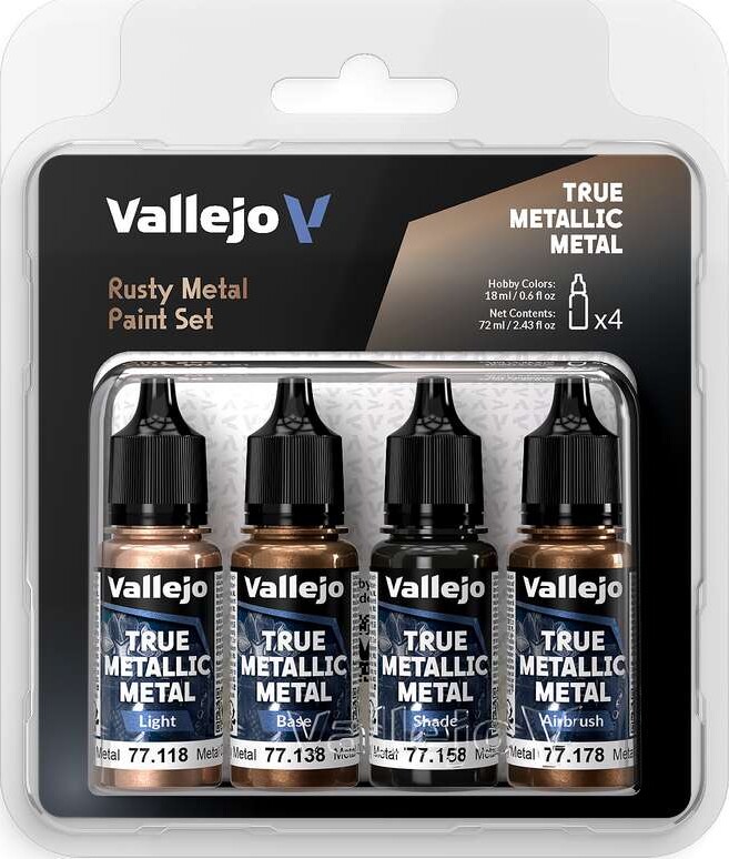 Vallejo 77.269 - True Metallic Metal - Rusty Metal Paint 4x18 Ml