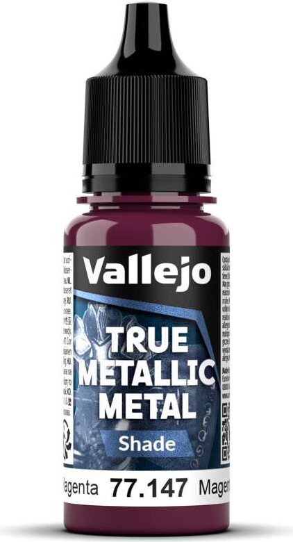 Vallejo 77.147 - True Metallic Metal Shade - Crimson Magenta 18 Ml