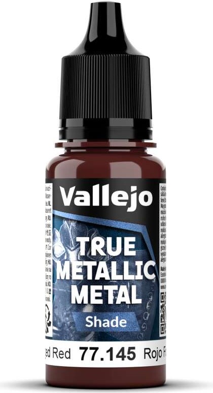 Vallejo 77.145 - True Metallic Metal Shade - Forged Red 18 Ml