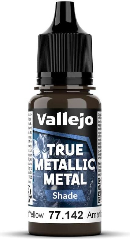 Vallejo 77.142 - True Metallic Metal Shade - Radiant Yellow 18 Ml
