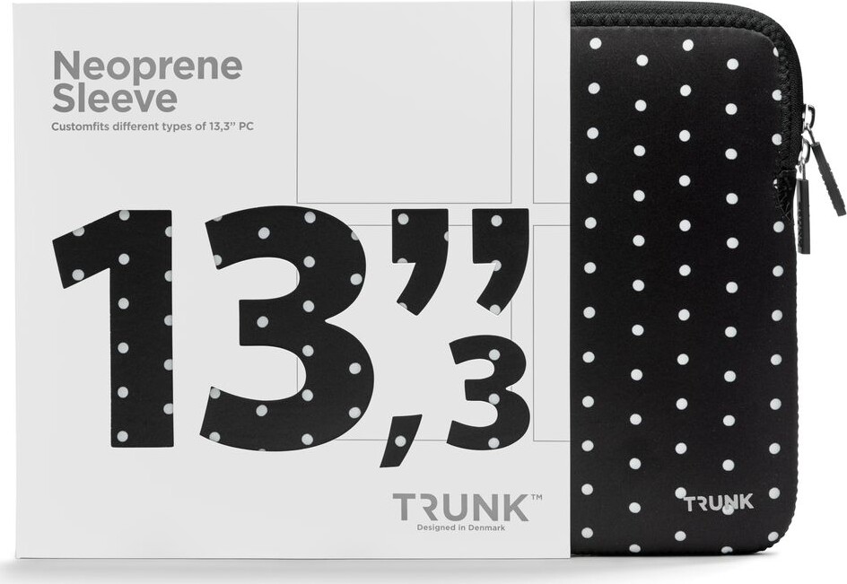 Trunk - Computer Sleeve - 13,3" Tommer - Neopren - Prikket