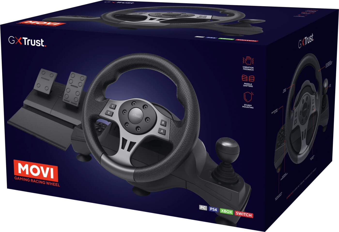 Trust GXT289 Movi - Racing Wheel - PlayStation 4