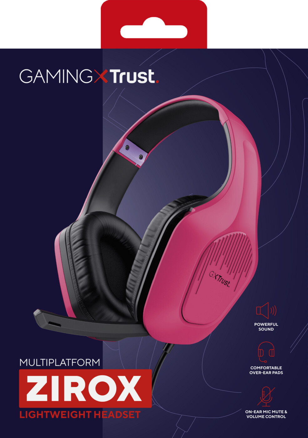 Trust - Gxt415p Zirox Headset - Pink