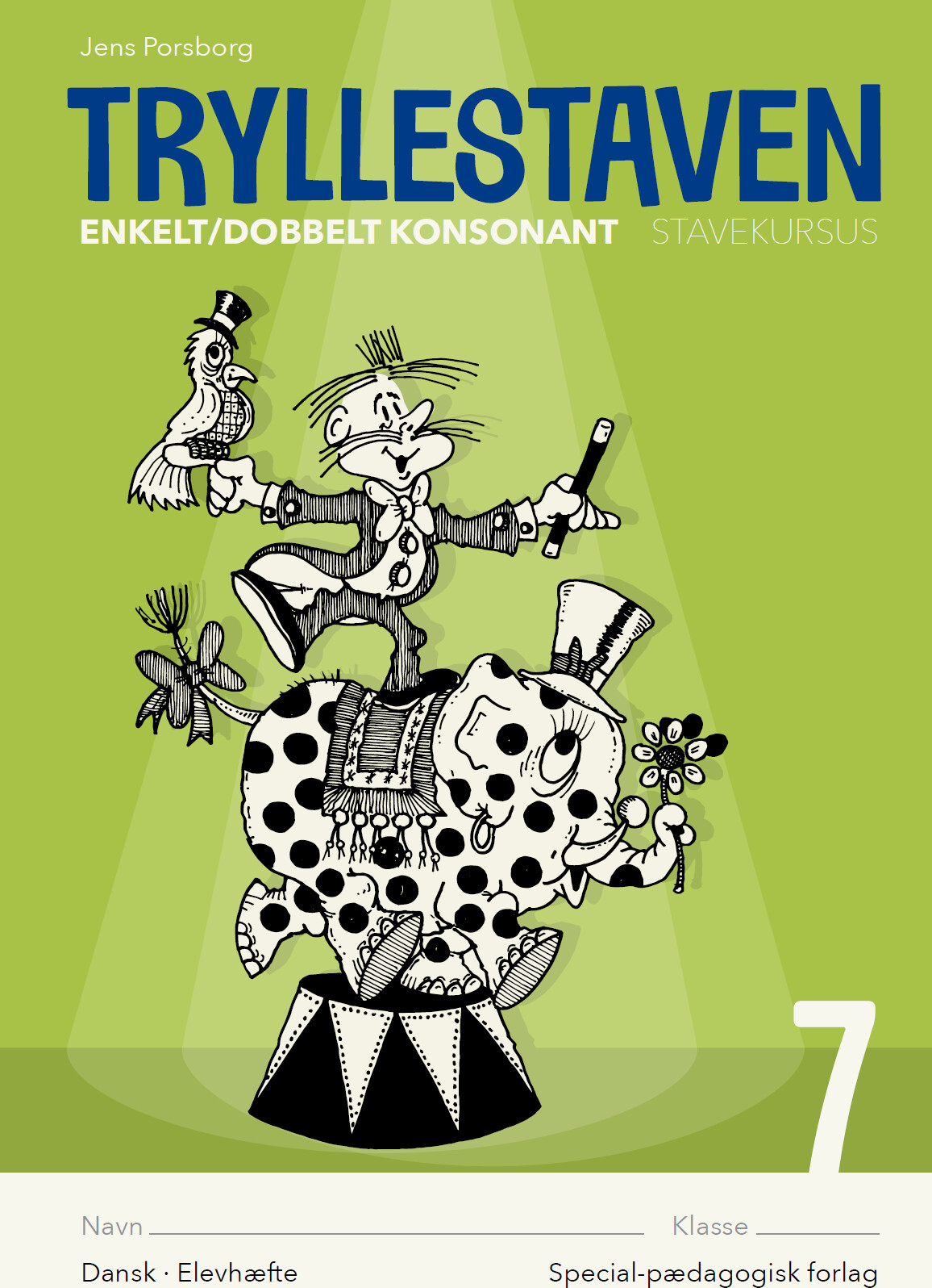 Tryllestaven - Stavekursus 7 - Enkelt/dobbelt Konsonant - 5 Stk - Jens Porsborg Larsen - Bog