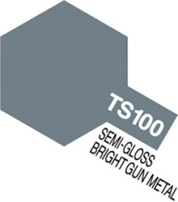 Tamiya Spraymaling - Ts-100 Semi Gloss Bright Gun Metal - 85100