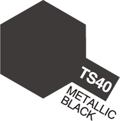 Tamiya Spraymaling - Ts-40 Metallic Black Gloss - 85040