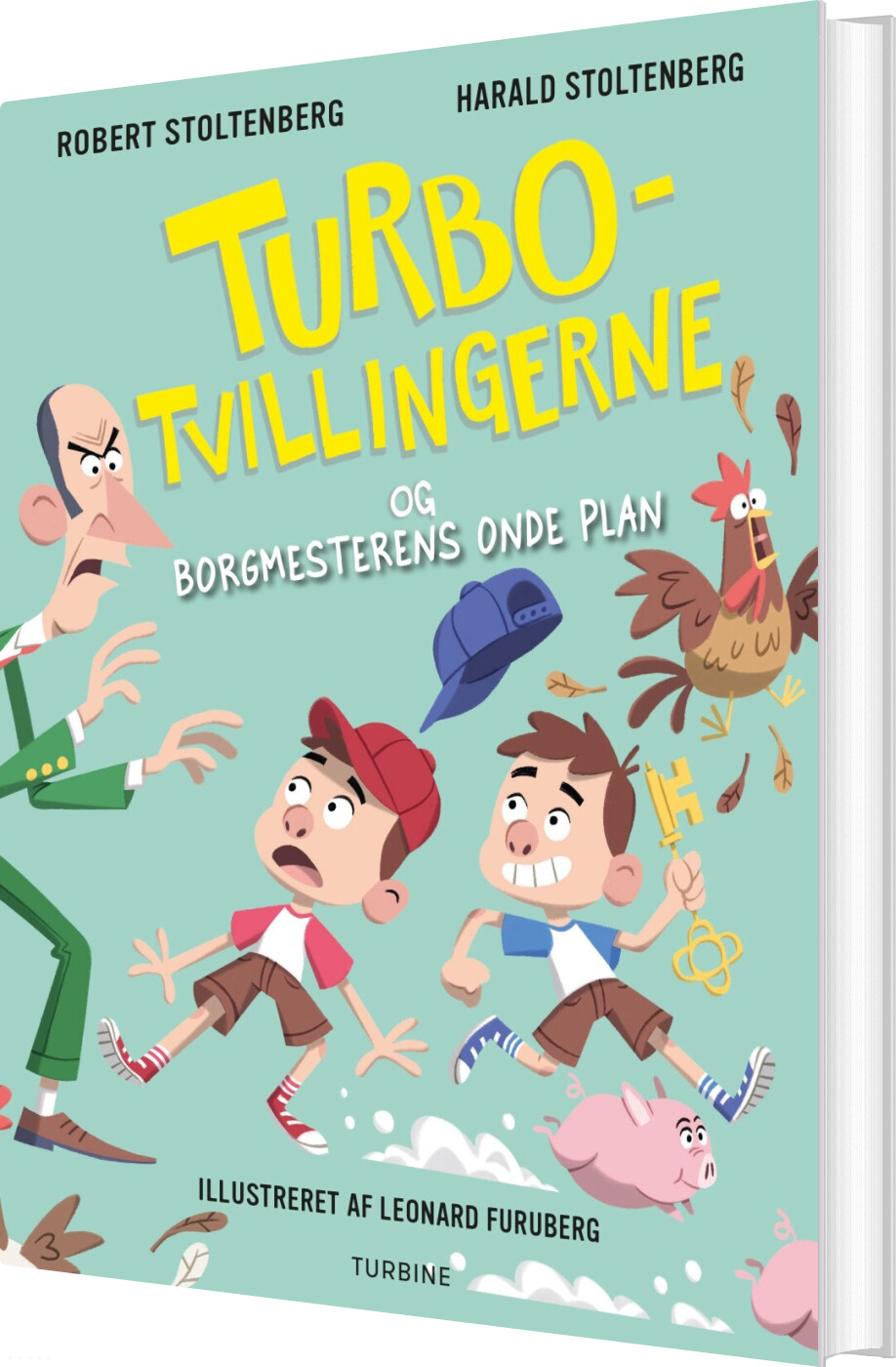 Billede af Turbotvillingerne Og Borgmesterens Onde Plan - Robert Stoltenberg - Bog