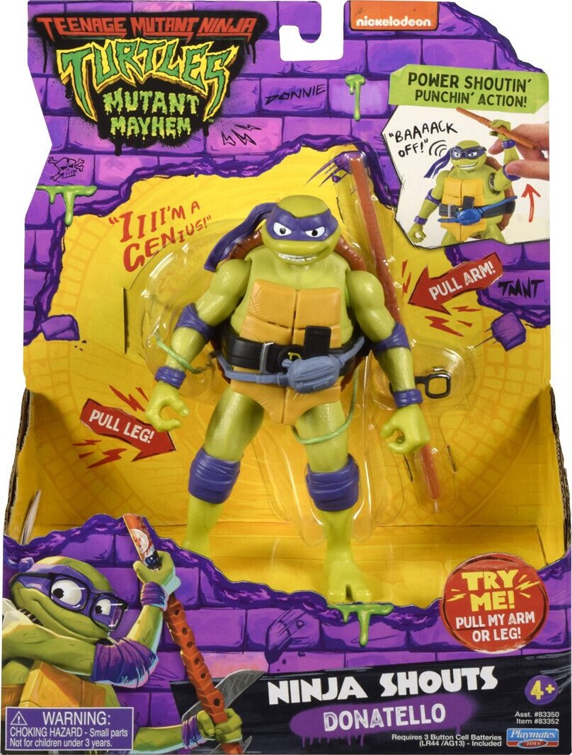 Ninja Turtles Figur - Donatello Med Lyd - Mutant Mayhem - 14 Cm