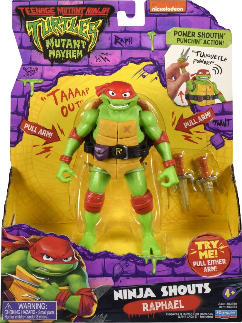 Ninja Turtles Figur - Raphael Med Lyd - Mutant Mayhem - 14 Cm