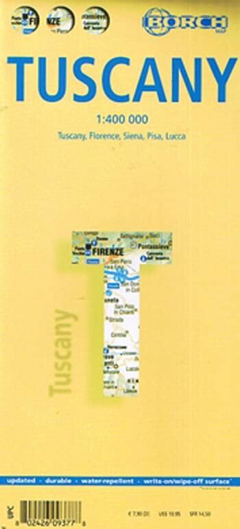 Tuscany - Toscana - Borch Maps - English book