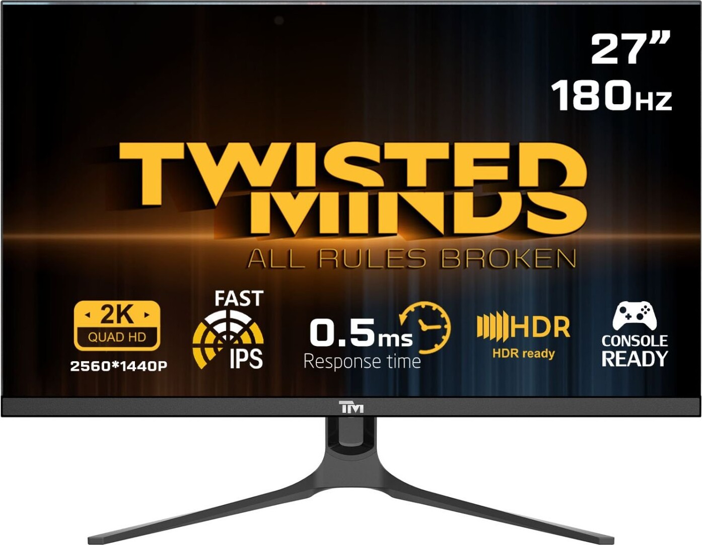 Twisted Minds - Blaze Series Flat 27 Qhd - 180hz 0.5ms Fast Ips Hdmi 2.1 Gaming Monitor