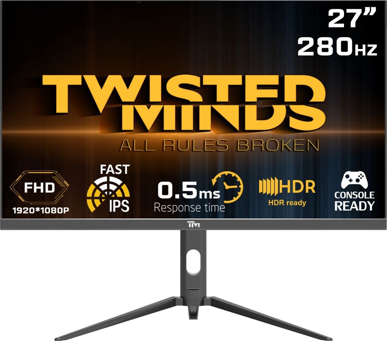 Twisted Minds - Supreme Series Flat 27 Fhd - 280hz 0.5ms Fast Ips Hdmi 2.1 Gaming Monitor