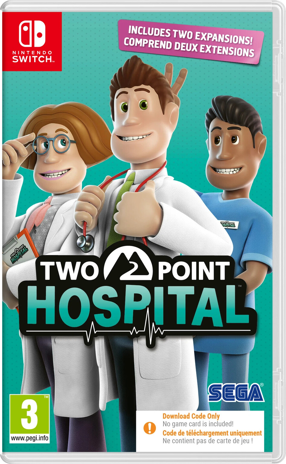 Two Point Hospital - Kode I Boks - Nintendo Switch
