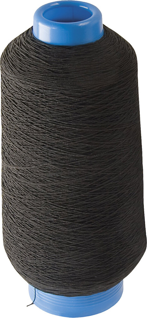 Elastiktråd - Tynd Rund - Sort - 1500 M billede