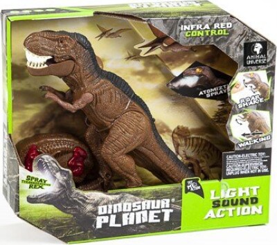 Fjernstyret Dinosaur Legetøj Med Lys Og Lyd - T-rex - Dinosaur Planet - 30 Cm