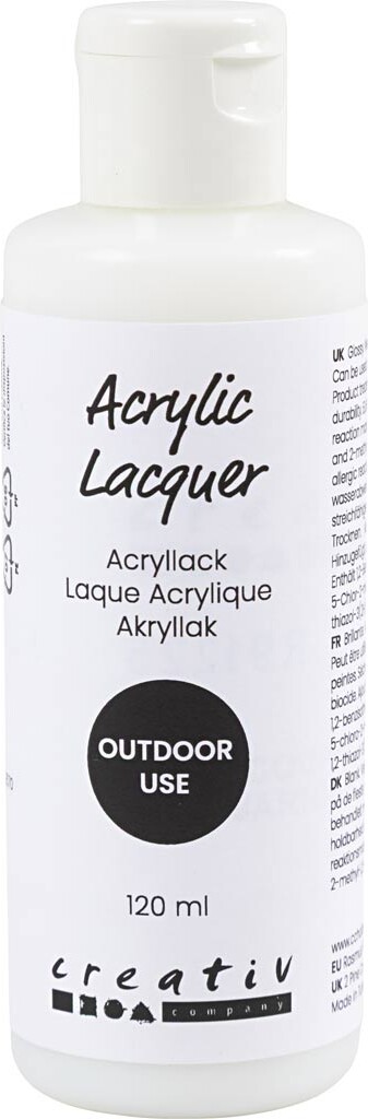 Udendørs Akryllak - Blank - Vandafvisende - 120 Ml