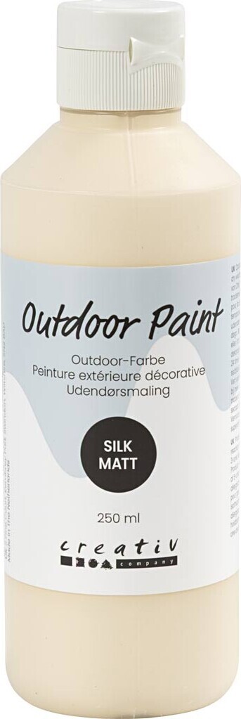 Udendørsmaling - Silkemat - Dækkende - Hvid - 250 Ml