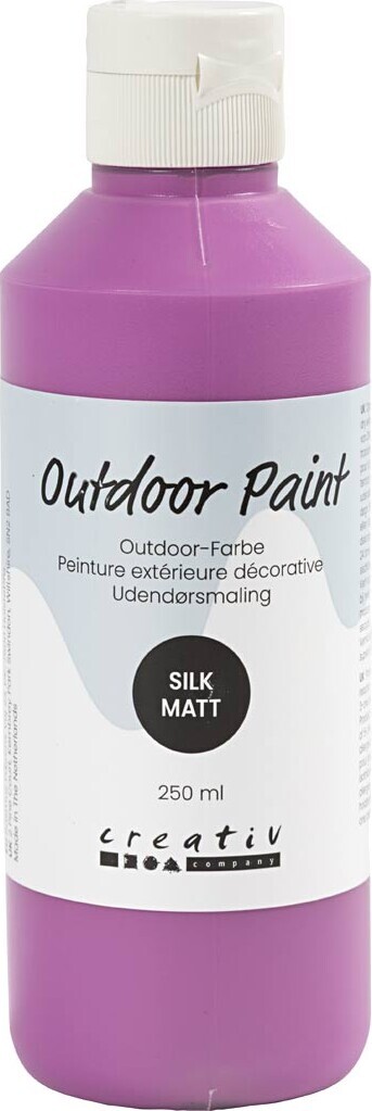 Udendørsmaling - Silkemat - Dækkende - Lilla - 250 Ml