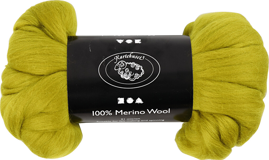 Merino Uld Garn - Tykkelse 21 My - Lemon - 100 G billede