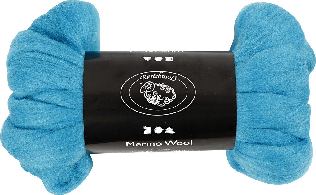 Merino Uld Garn - Tykkelse 21 My - Turkis - 100 G