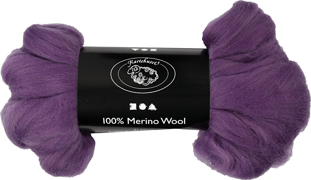 Merino Uld Garn - Tykkelse 21 My - Violet - 100 G billede